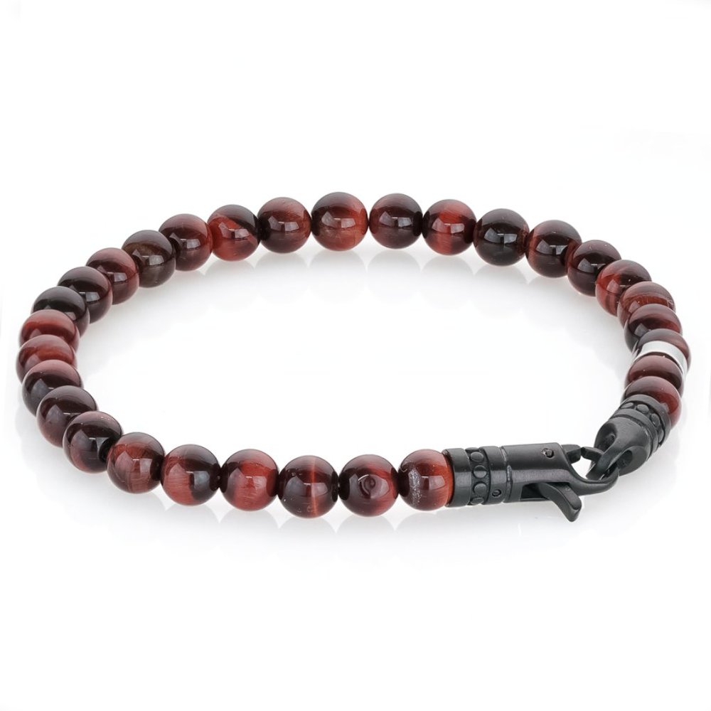 Genuine 6mm Red Tiger Eye Bracelet